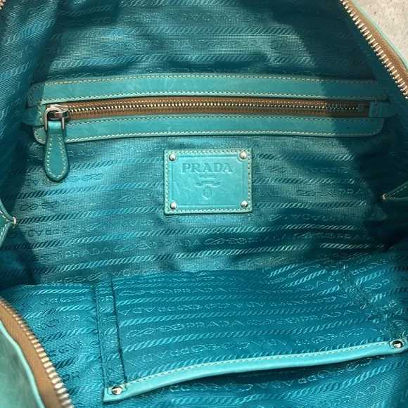 Prada 'New Look Bauletto' Shoulder Bag in Turquoise - Picture 5 of 5